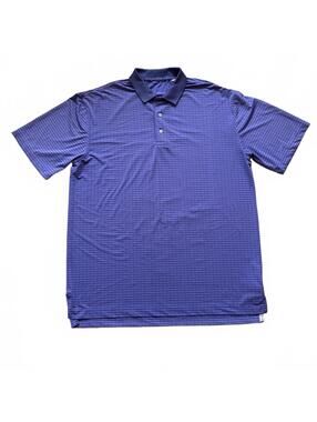 McILhenny Dry Goods Golf Polo Shirt Geometric Blocks Purple Men's Size Large